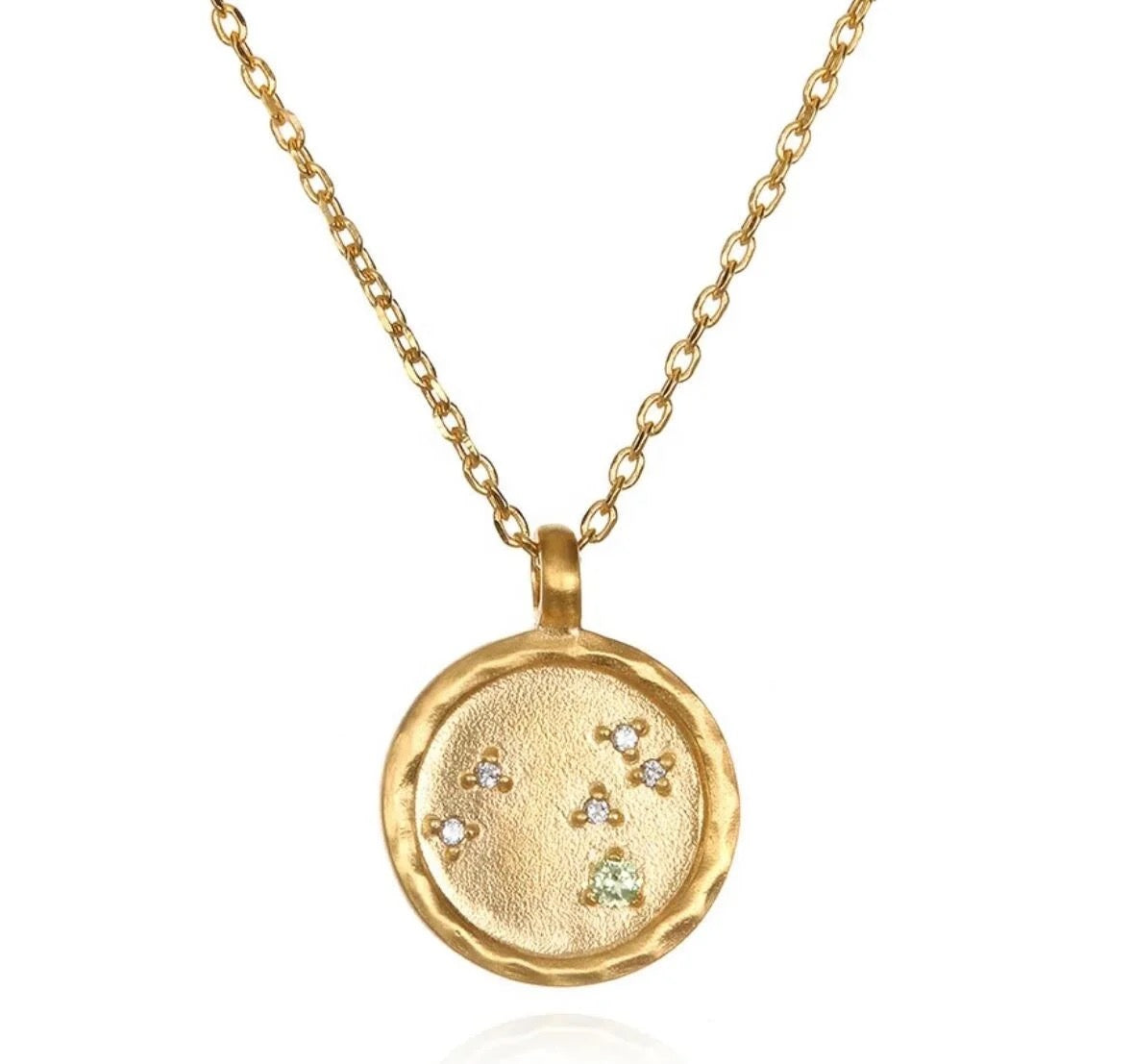 Birthstone & Zodiac Necklace (Stainless Steel)