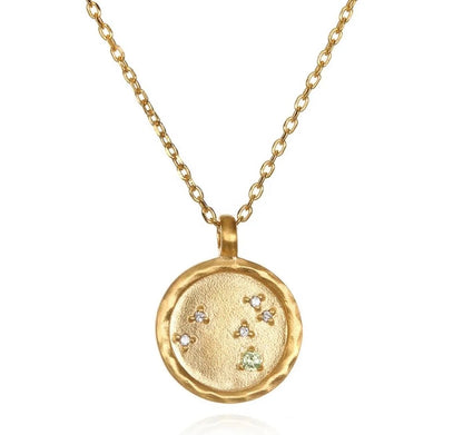 Birthstone & Zodiac Necklace (Stainless Steel)