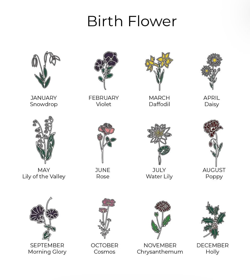 Personalised BirthFlower Bookmark (Gold, Silver, Rose)