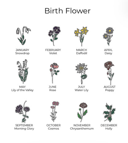 Personalised BirthFlower Bookmark (Gold, Silver, Rose)
