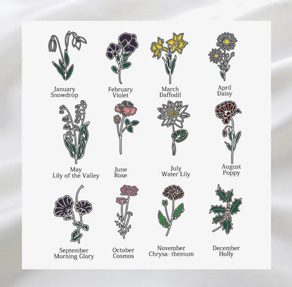 Personalised BirthFlower Bookmark (Gold, Silver, Rose)