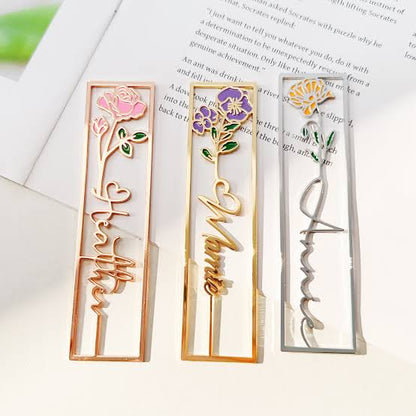 Personalised BirthFlower Bookmark (Gold, Silver, Rose)