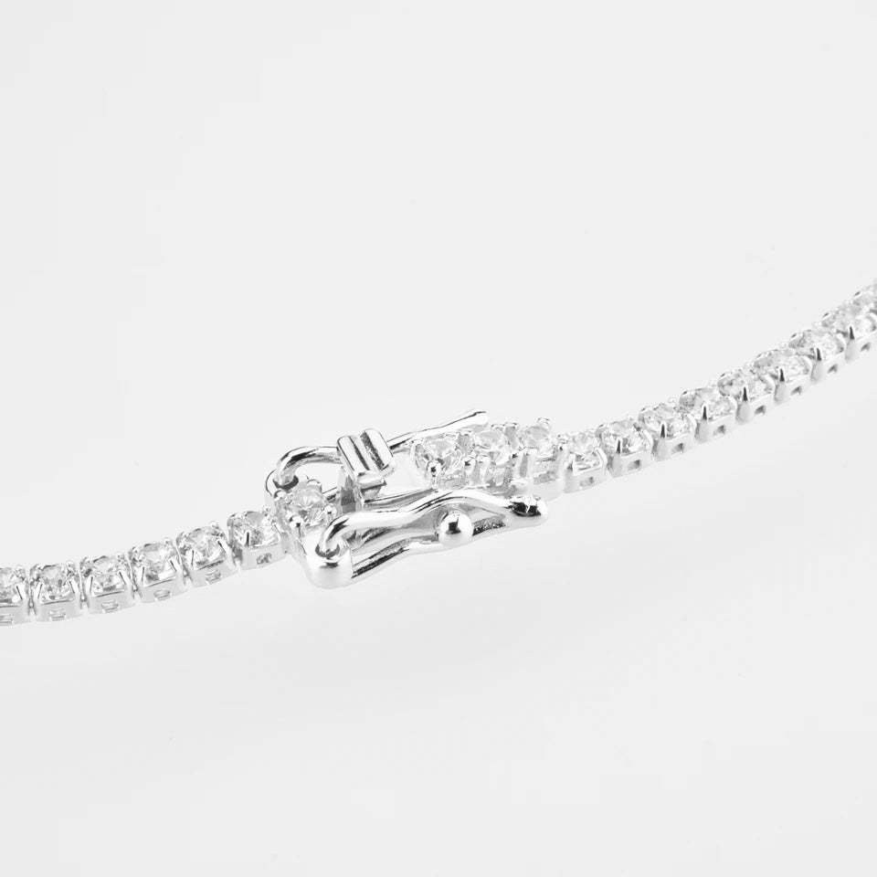 Silver 2mm Tennis Necklace (925)