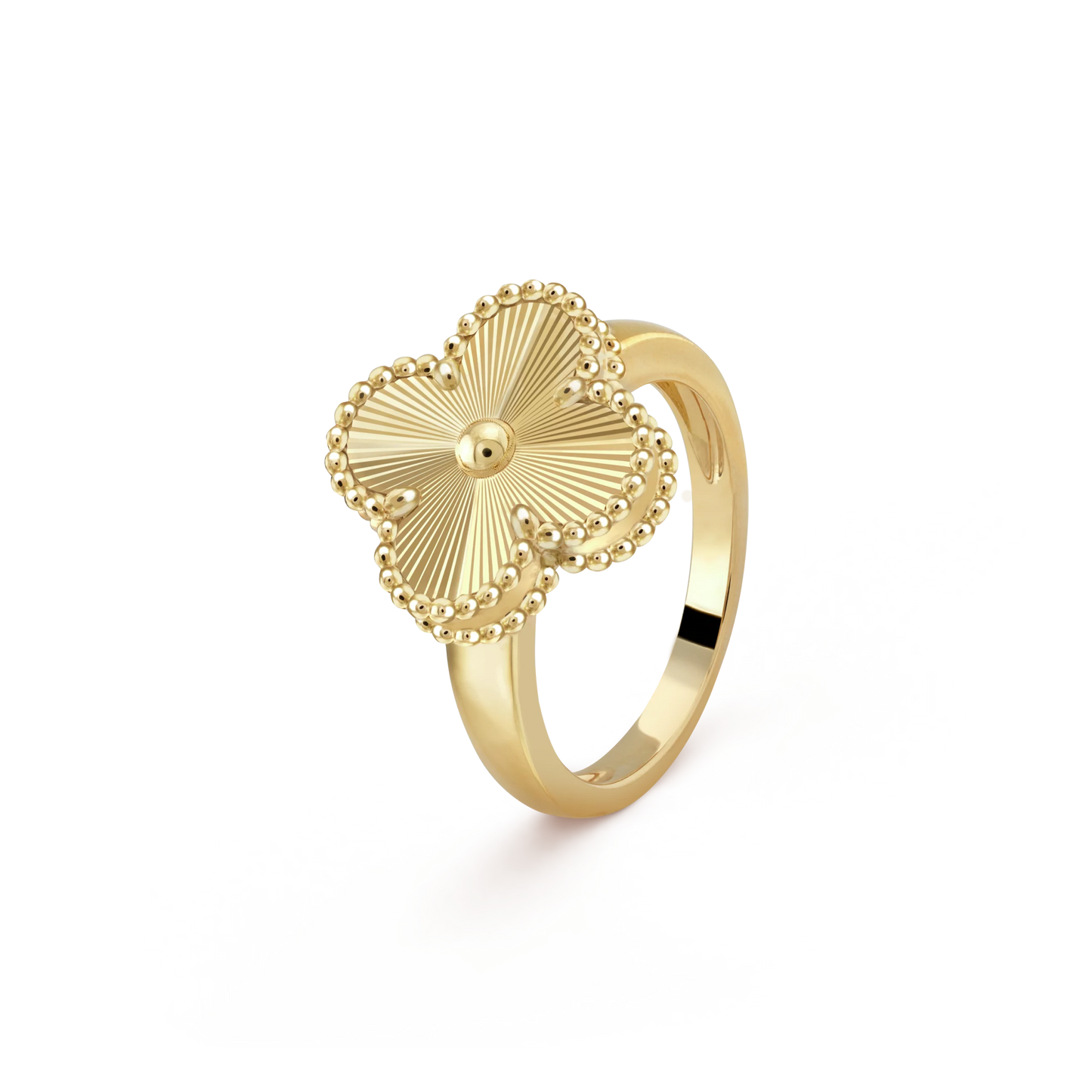 Gold Vintage Clover Ring (925)