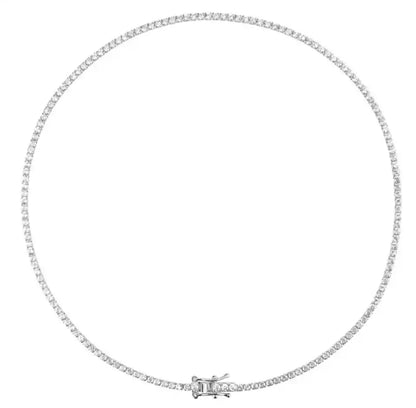 Silver 2mm Tennis Necklace (925)
