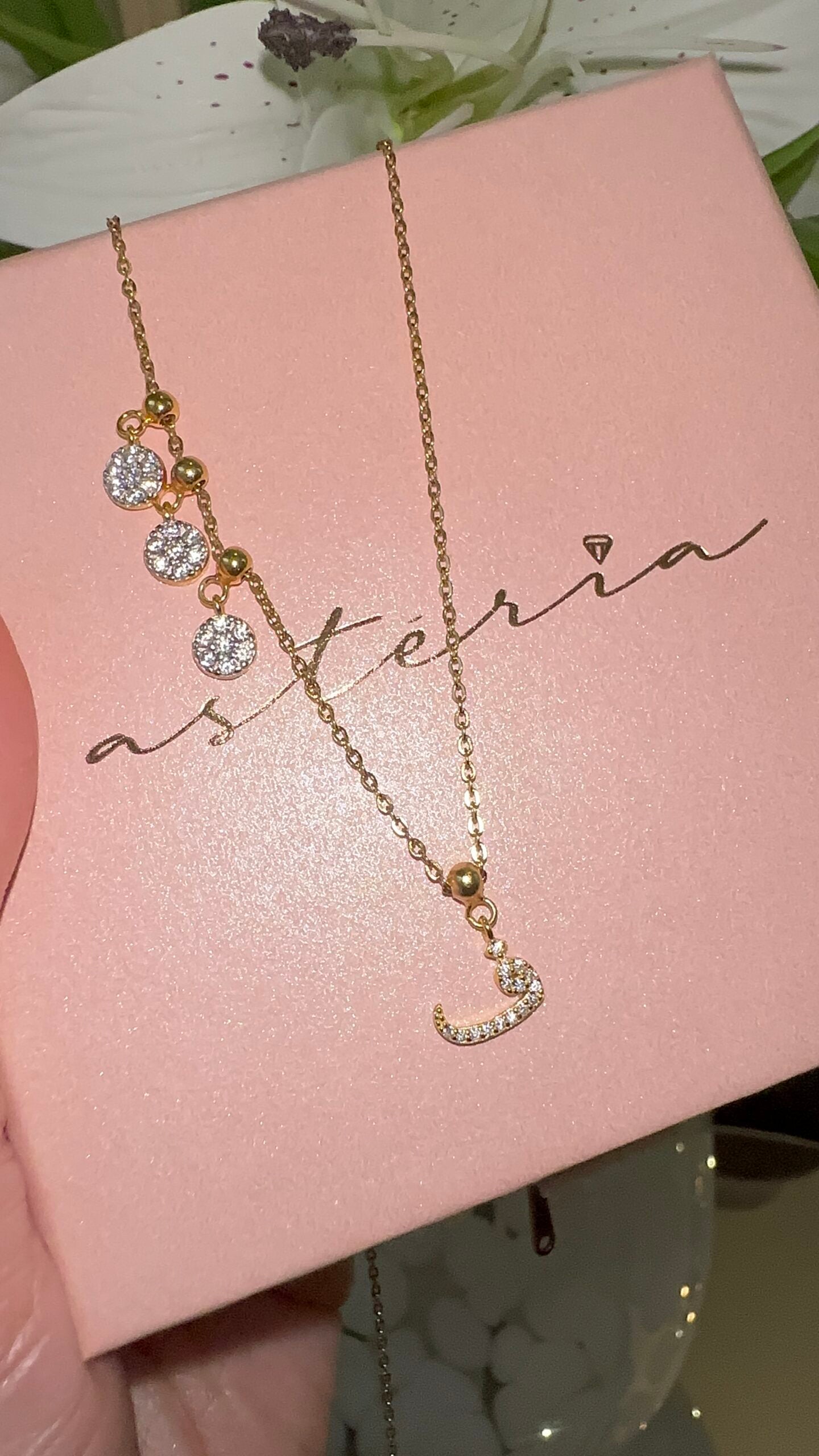 Elite Series Gold Pave Faa Arabic Charm (925, Vermeil)