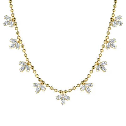 Gold Marcella NSCD Marquise Necklace (925, Vermeil)