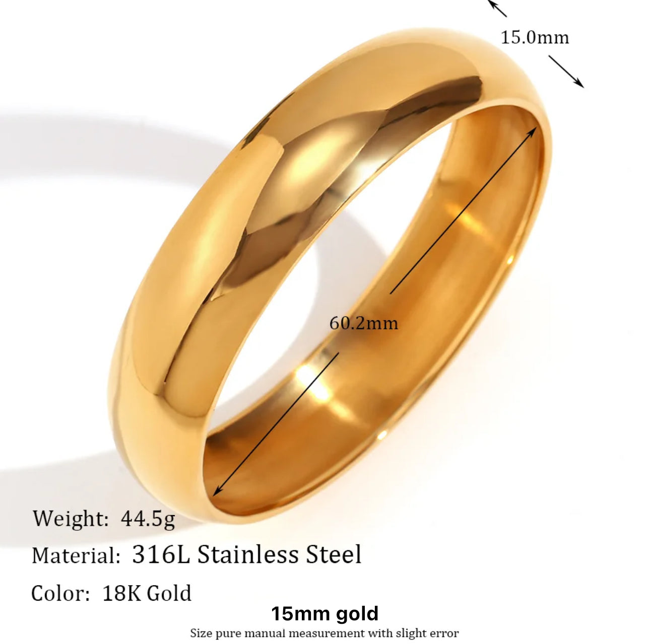 Gold Cleopatra Dome Bangles ( Stainless Steel)
