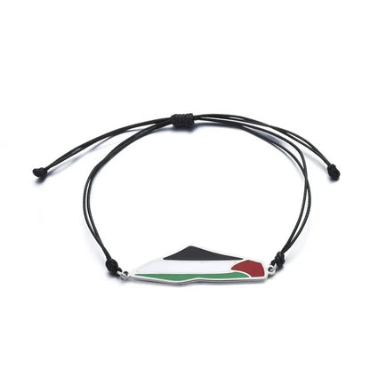 Gold & Silver & Enamel Flag Palestine Bracelet