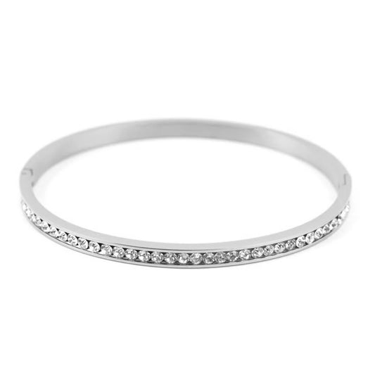 Silver Channel Tennis Bangle