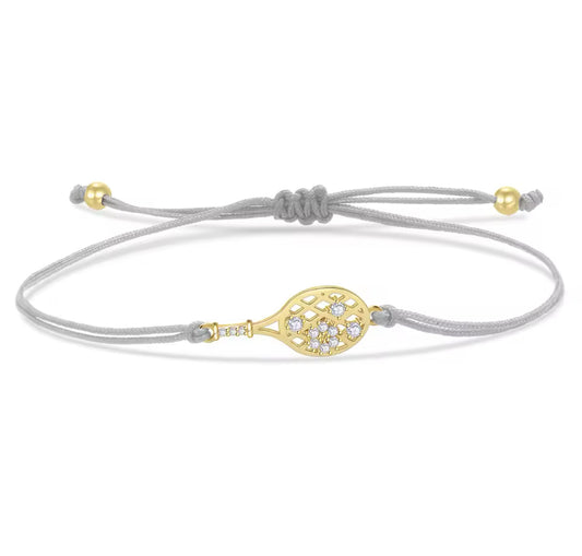 Grey & Gold Galaxy Tennis String Bracelet