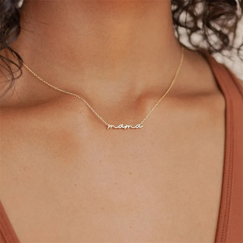 Mama Script Necklace (Small & Large)