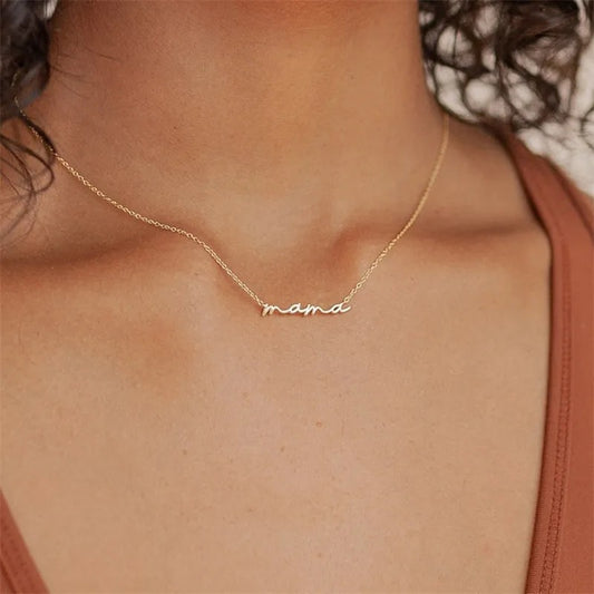 Mama Script Necklace (Small & Large)
