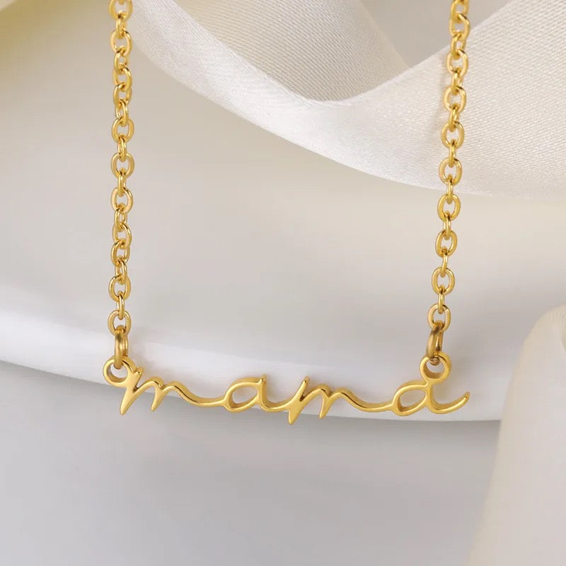 Mama Script Necklace (Small & Large)
