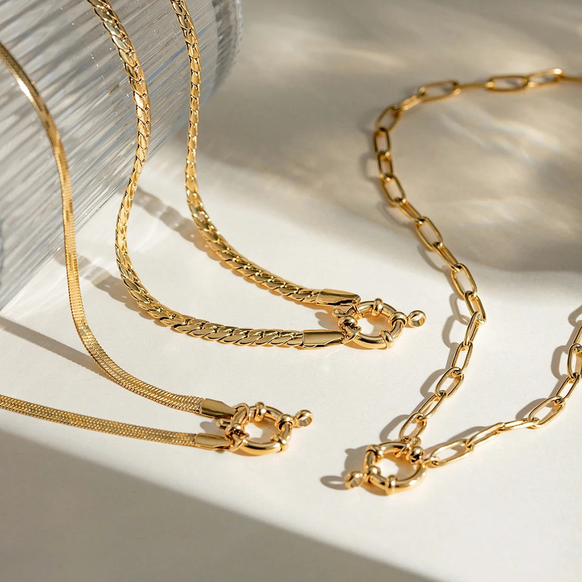 Millenial Series Charm Necklaces (Paperclip & Curb)