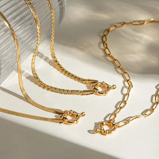 Millenial Series Charm Necklaces (Paperclip & Curb)