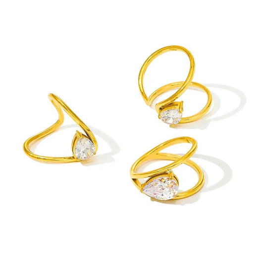 The Goldy Trio Stack Ring Set