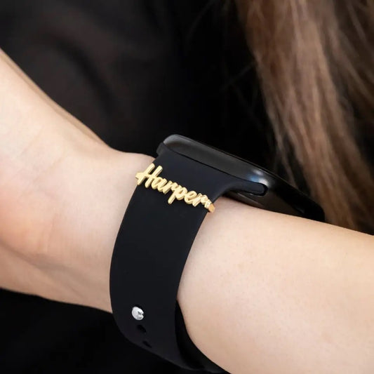 Personalised Nameplate Apple Watch Clip (Gold, Silver, Rose)