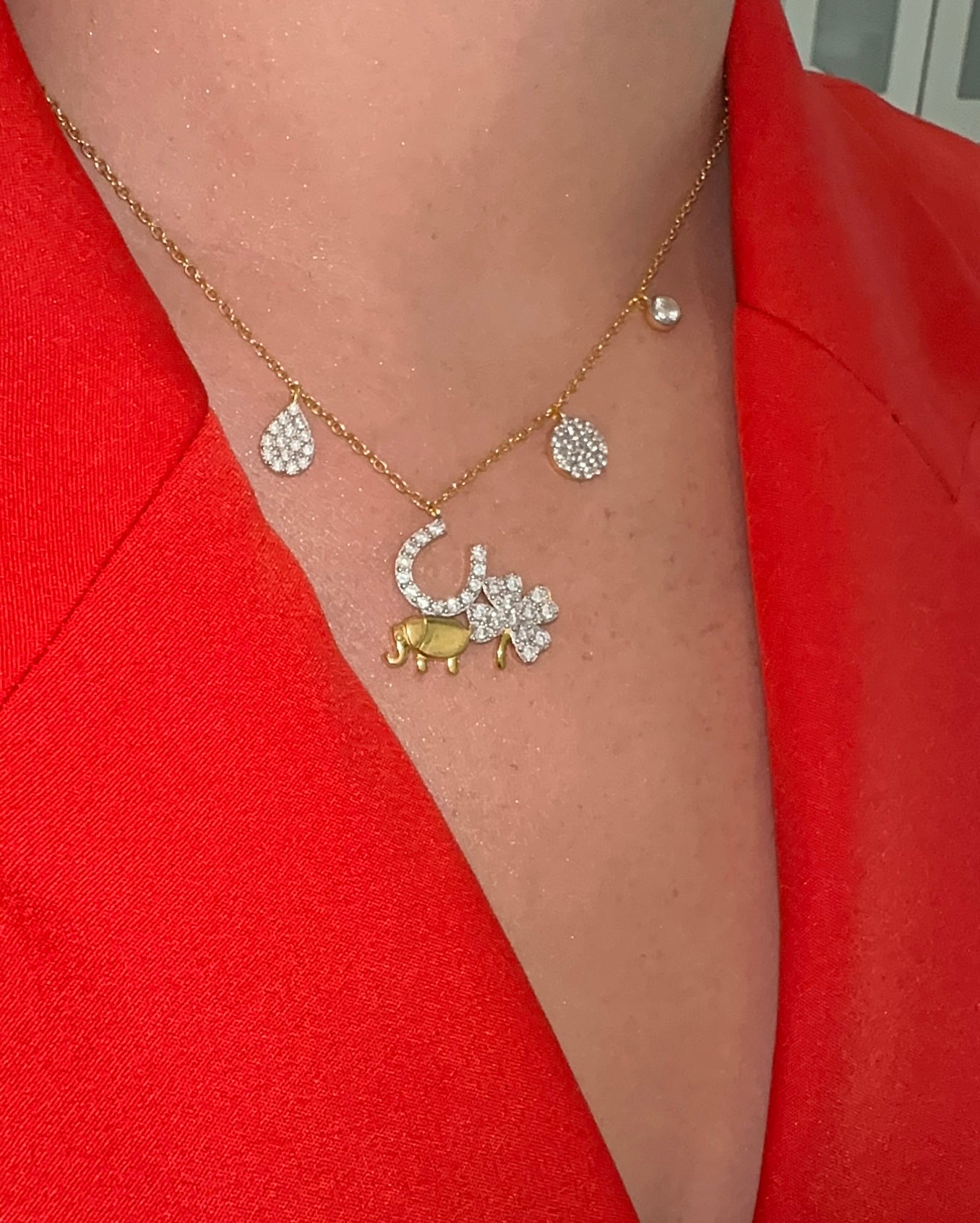 Designer Gold Love, Luck & Abundance NSCD Charm Set (925,18k Vermeil)