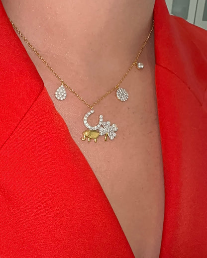 Designer Gold Love, Luck & Abundance NSCD Charm Set (925,18k Vermeil)