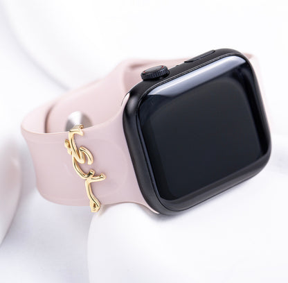 Personalised Classic Arabic Nameplate Apple Watch Slider Clip (Gold, Silver, Rose)