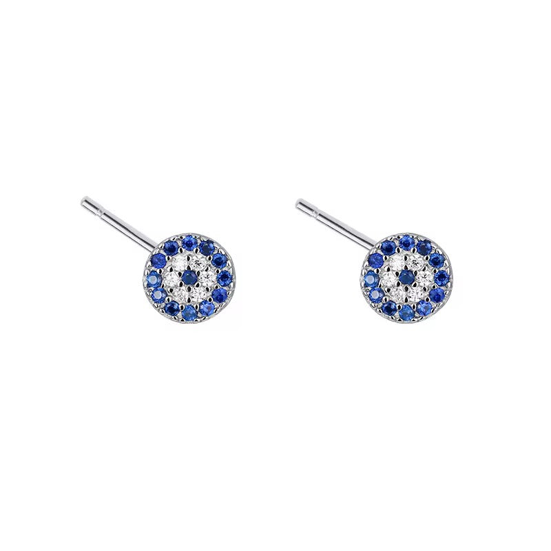Kids Mini Evil Eye Stud Earring (925, Gold, Silver)