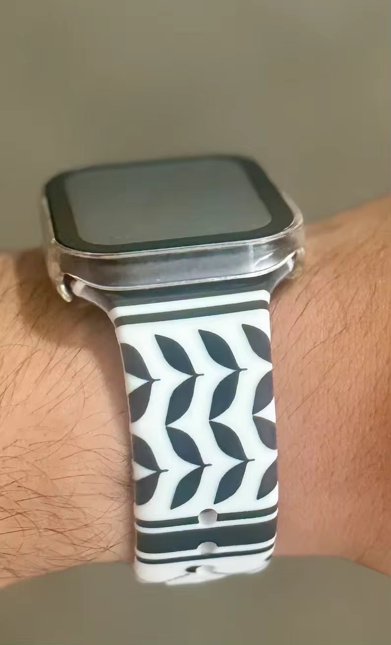 White & Black Freedom Palestine Watch Strap (42/44/45/46/49)