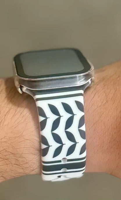 White & Black Freedom Palestine Watch Strap (42/44/45/46/49)