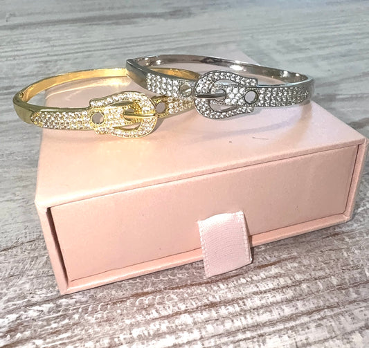 Saddle Up Belt Buckle Bangle (Mix Metal)
