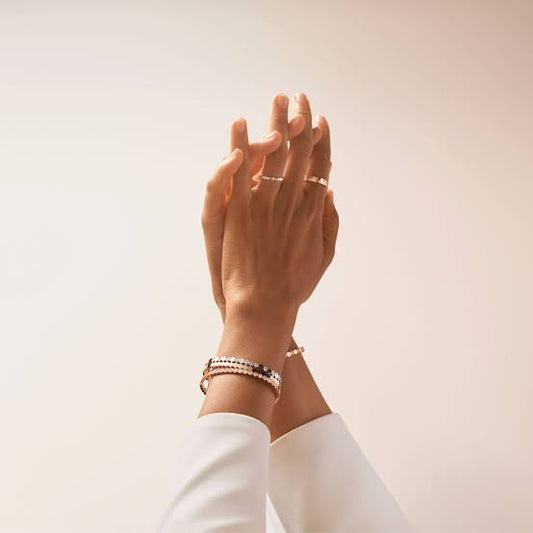 Rose Honeycomb NCSD Luxe Bangle (925, Vermeil)