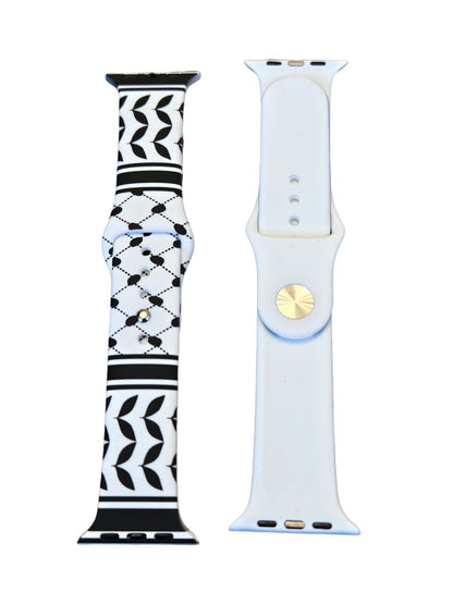 White & Black Freedom Palestine Watch Strap (42/44/45/46/49)