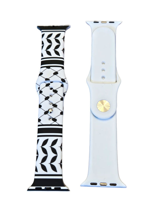 White & Black Freedom Palestine Watch Strap (42/44/45/46/49)