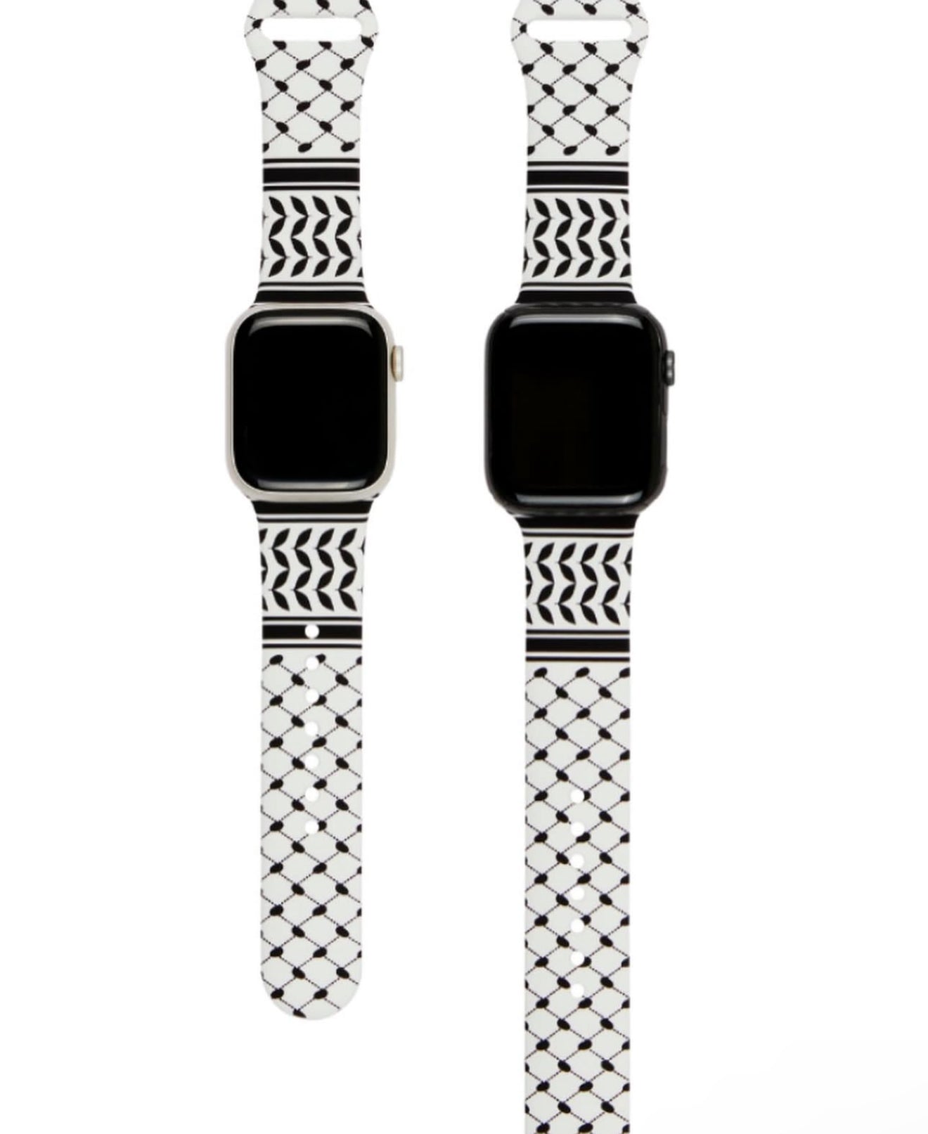 White & Black Freedom Palestine Watch Strap (42/44/45/46/49)