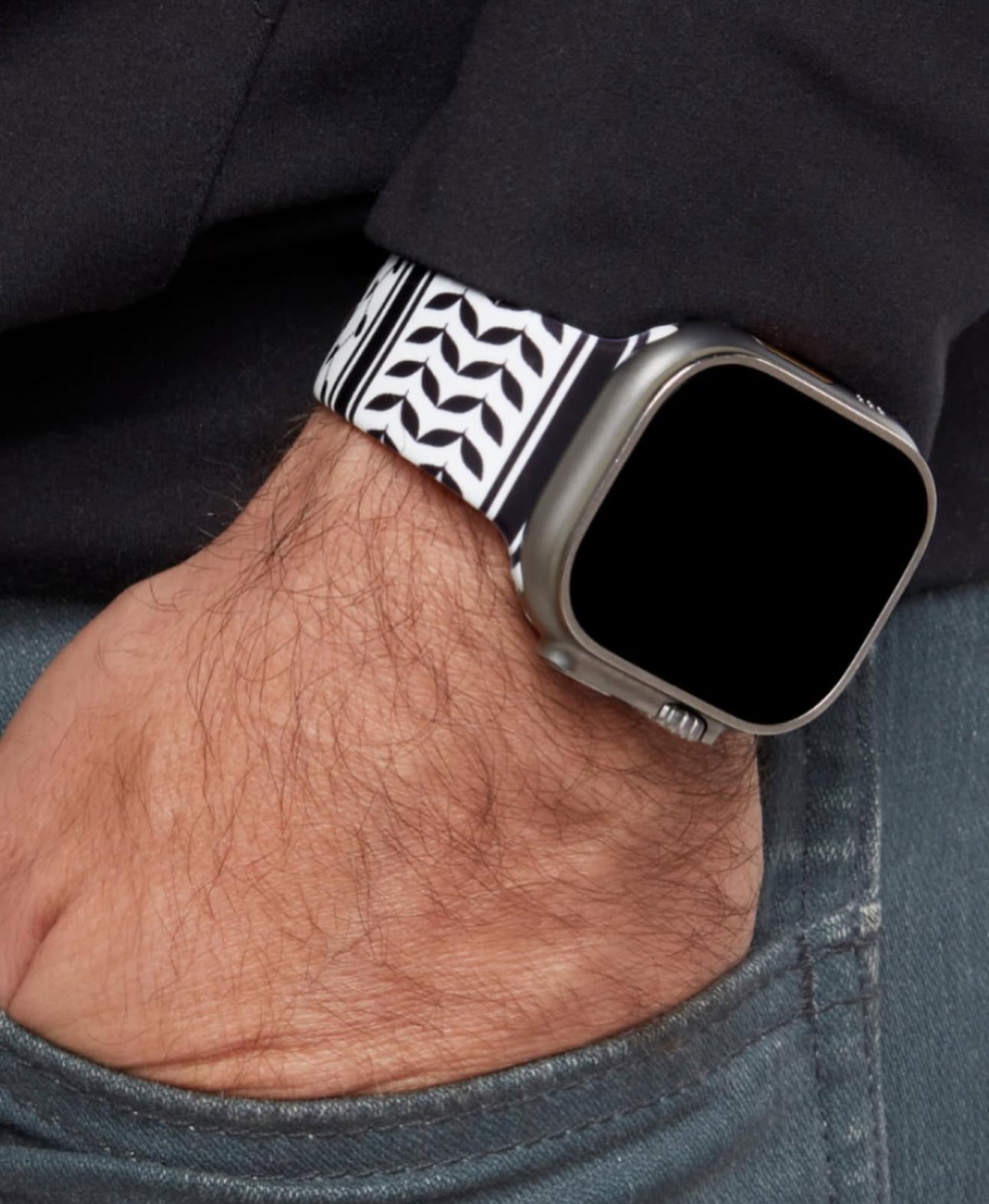 White & Black Freedom Palestine Watch Strap (42/44/45/46/49)