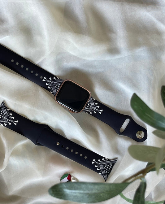 Black & White Kuffiyeh Smart Watch Strap (42/44/45/46/49mm)