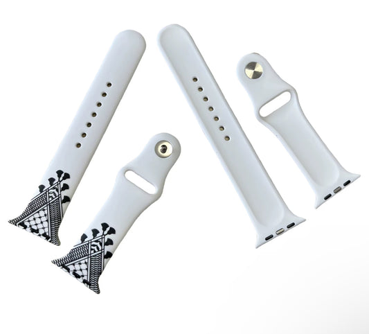 White & Black Kuffiyeh Smart Watch Strap (42/44/45/46/49mm)