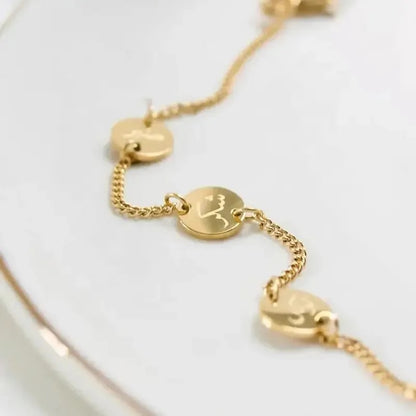 Patience, Gratitude & Trust Coin Bracelet