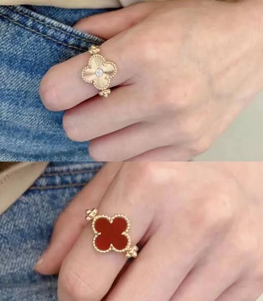 Rose Gold & Vixen Reversible Ring (925, Vermeil)