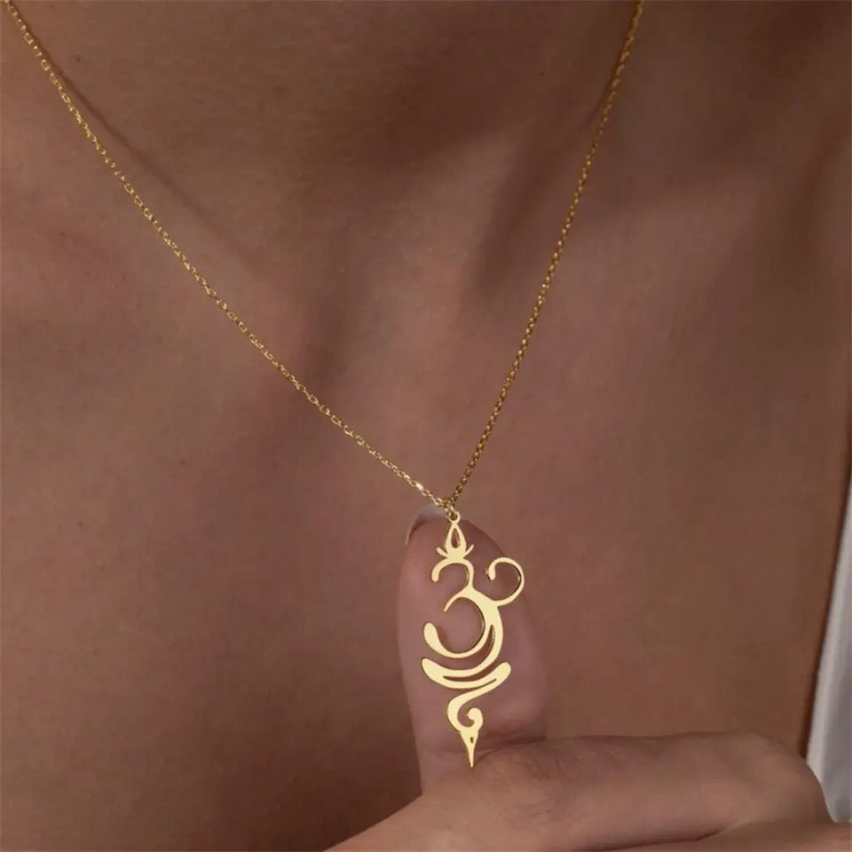 Gold Aum Enigma Necklace