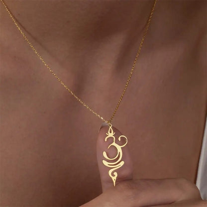 Gold Aum Enigma Necklace