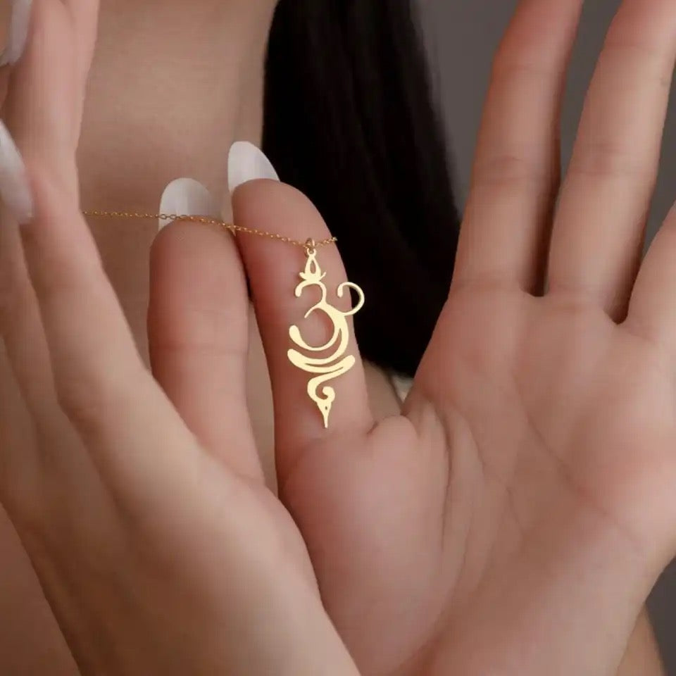 Gold Aum Enigma Necklace
