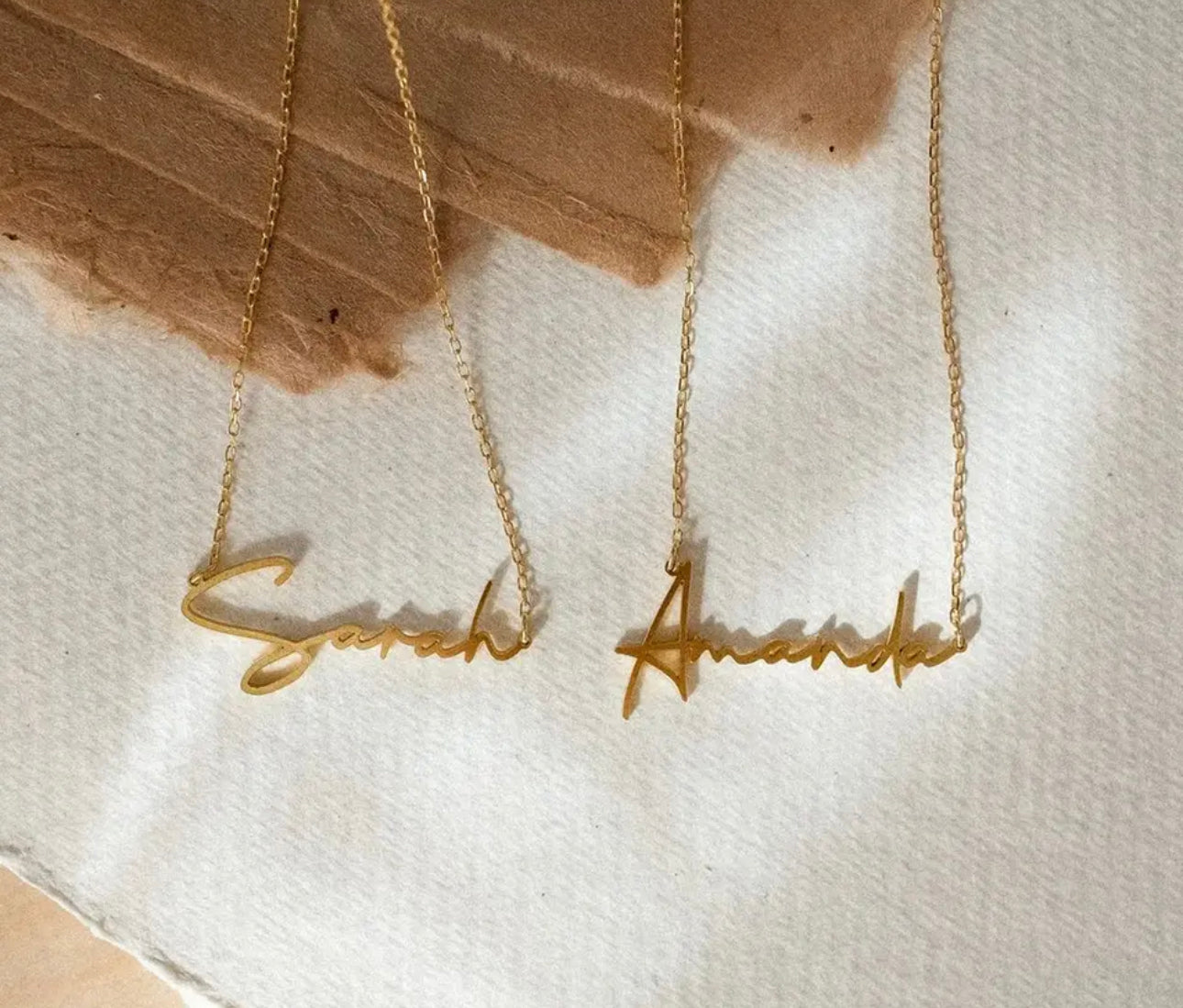 Personalised Nameplate Necklace (Gold, Silver, Rose)