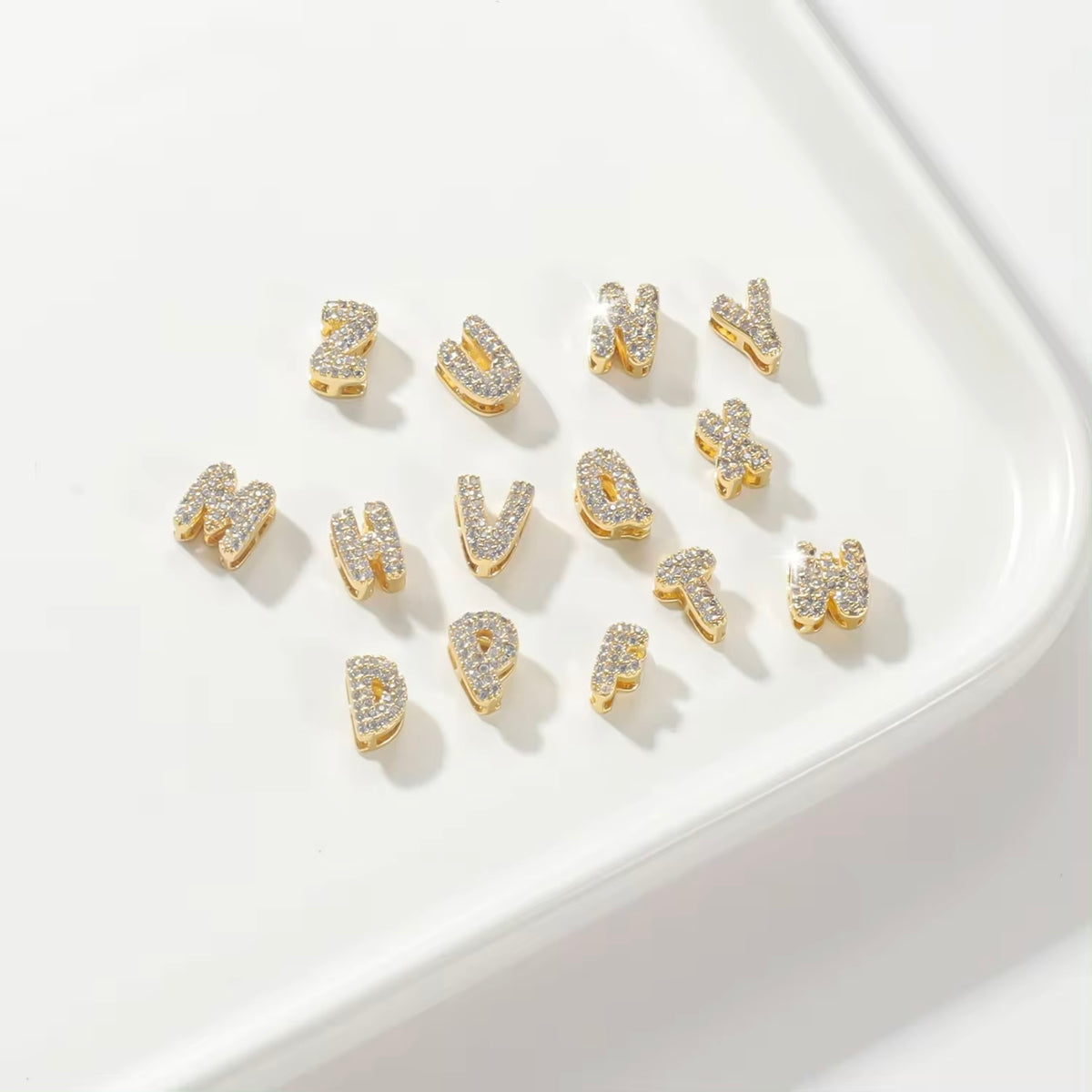 Gold Reversible Icy Bubble Initial Necklace (Single or Name)