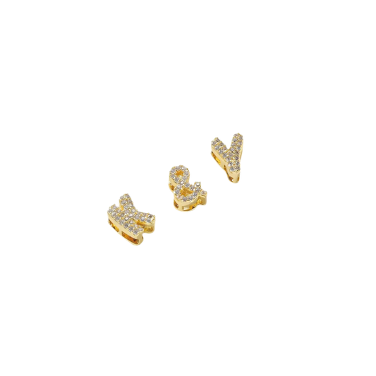 Gold Reversible Icy Bubble Initial Necklace (Single or Name)