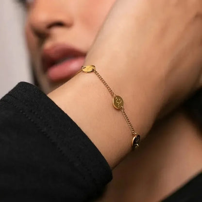 Patience, Gratitude & Trust Coin Bracelet
