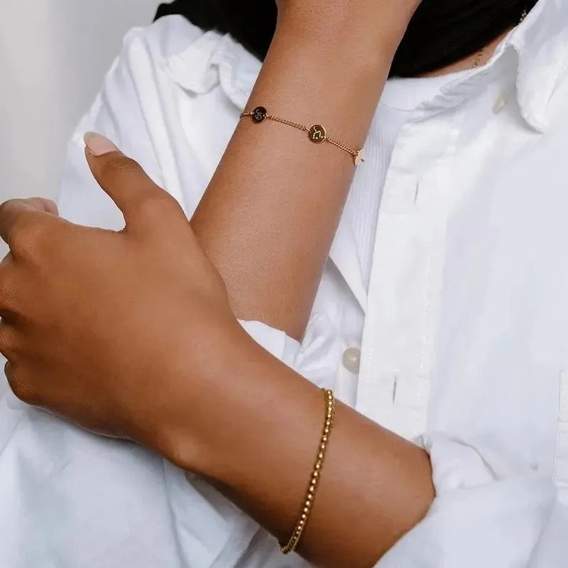 Patience, Gratitude & Trust Coin Bracelet