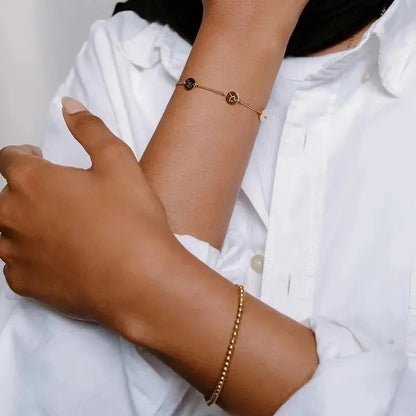 Patience, Gratitude & Trust Coin Bracelet