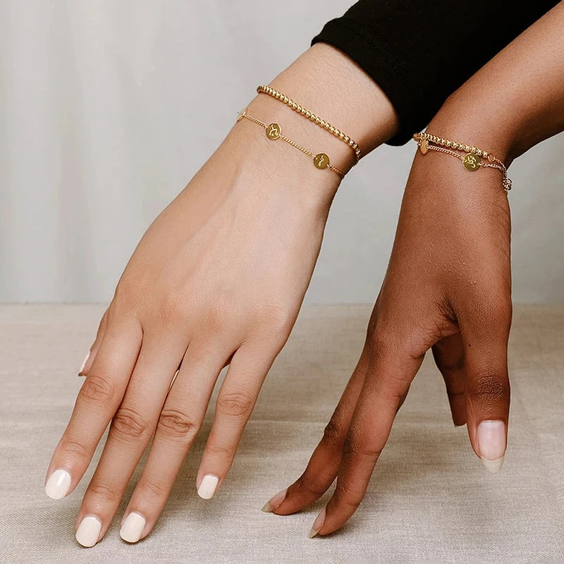 Patience, Gratitude & Trust Coin Bracelet