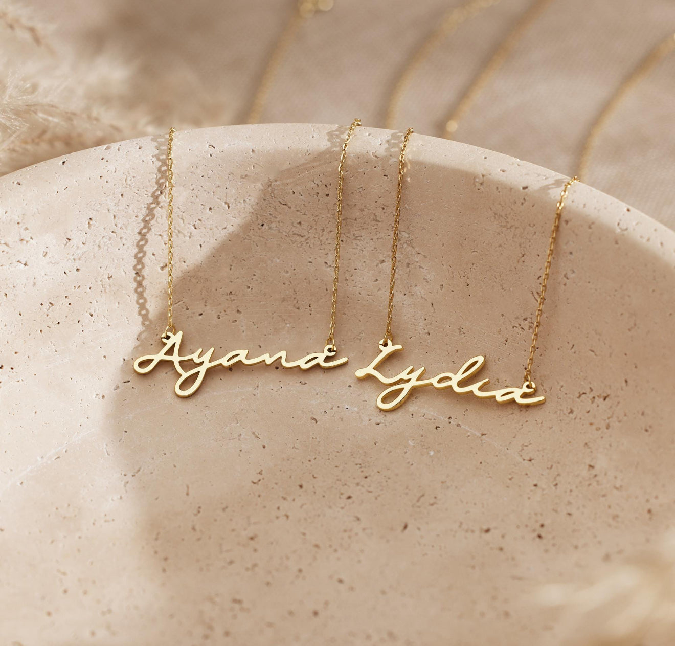 Personalised Perfect Script Name Necklace (Gold, Silver, Rose)