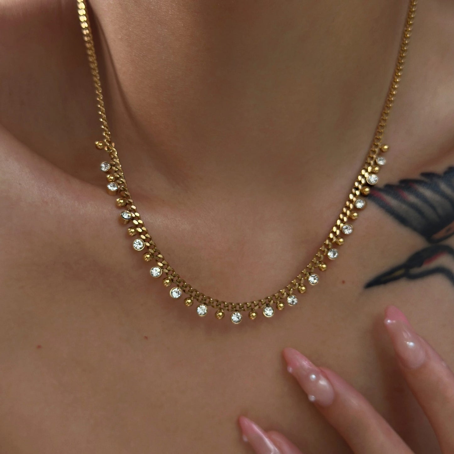 Gold Moondrops Necklace